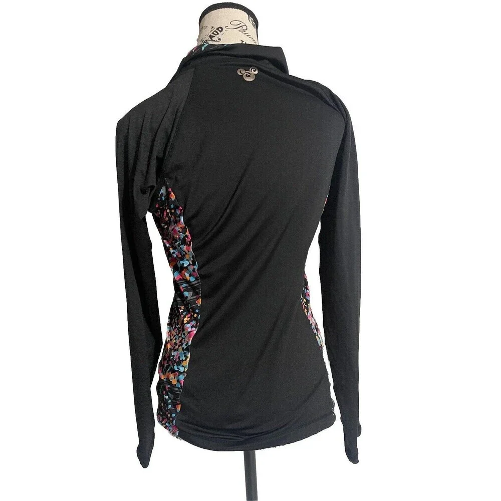 Disney Parks Minnie Mouse Black Polka Dot Zip Up Running Jacket Size Small